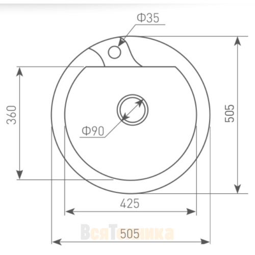 Кухонная мойка Zigmund & Shtain KREIS 505F Речной песок
