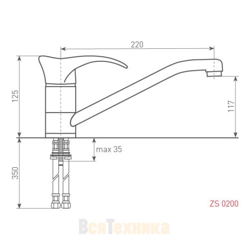 Смеситель Zigmund & Shtain ZS 0200 Млечный путь