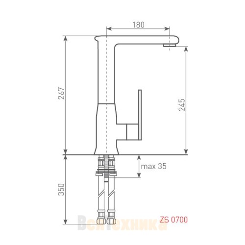 Смеситель Zigmund & Shtain ZS 0700 Швейцарский шоколад