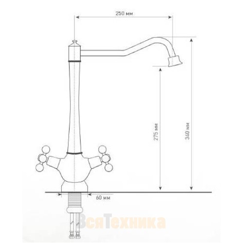 Смеситель Zigmund & Shtain ZS 2100 Золото