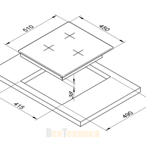 Поверхность газовая Zigmund & Shtain GN 218.451 A