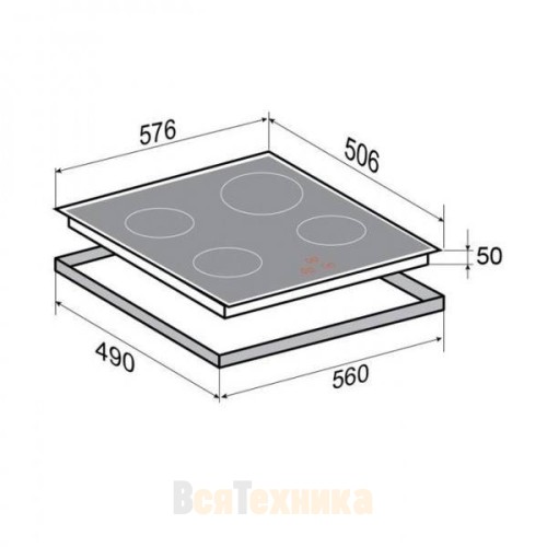 Варочная панель индукционная Zigmund & Shtain CIS 299.60 BX