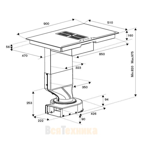 Индукционная варочная панель Bertazzoni Modern P904ICHNE черная
