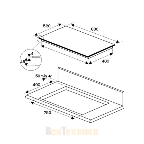 Индукционная варочная панель Bertazzoni Modern P906IM3G5NE черная