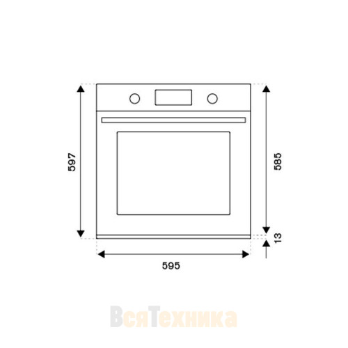 Встраиваемый электрический духовой шкаф Bertazzoni Modern F6011MODVPTN черный