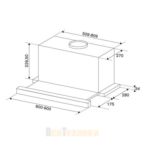 Встраиваемая слайдерная вытяжка Bertazzoni KTE60MOD1C стальная
