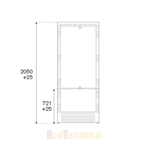Встраиваемый комбинированный холодильник Bertazzoni REF90PRL белый