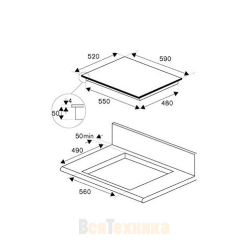 Индукционная варочная панель Bertazzoni Modern P604IM2G5NE черная
