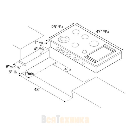 Газовая варочная панель Bertazzoni Professional CB486G00X стальная