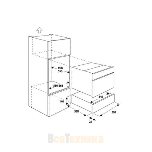 Шкаф для подогрева посуды Bertazzoni WD60N черный