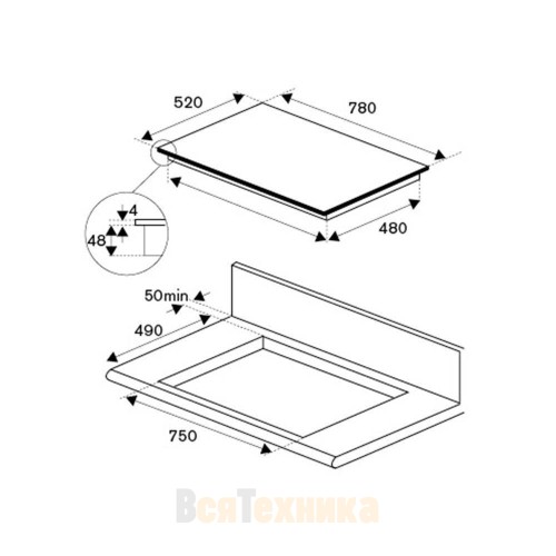Индукционная варочная панель Bertazzoni Modern P784IC1B2NEE черная