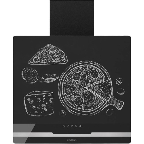 Вытяжка Krona DOMENIKA 600 BLACK/INOX S