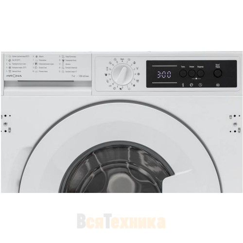 Встраиваемая стиральная машина Krona KAYA 1200 7K WHITE