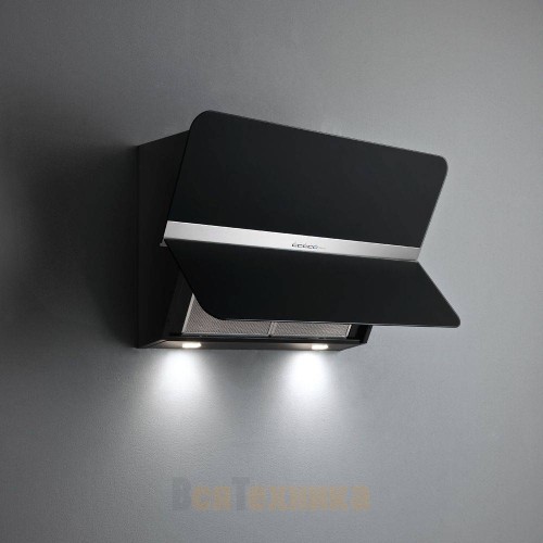 Вытяжка Falmec Silence FLIPPER NRS 85 inox vetro nero (800)