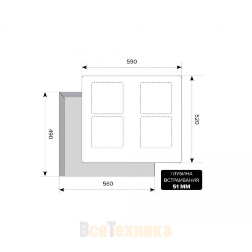 Варочная панель LEX EVI 640 F BL