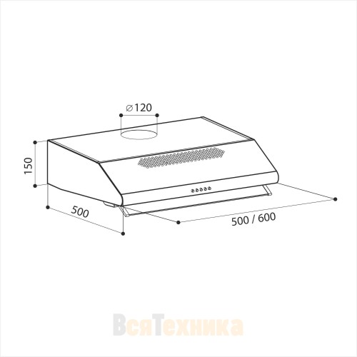 Вытяжка кухонная LEX Simple 2M 600 White
