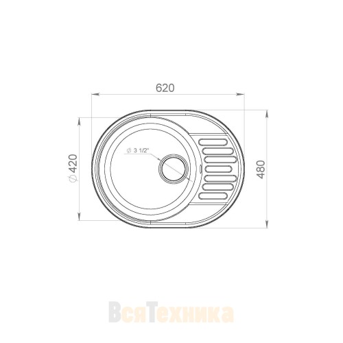 Мойка LEX Orta 620 White