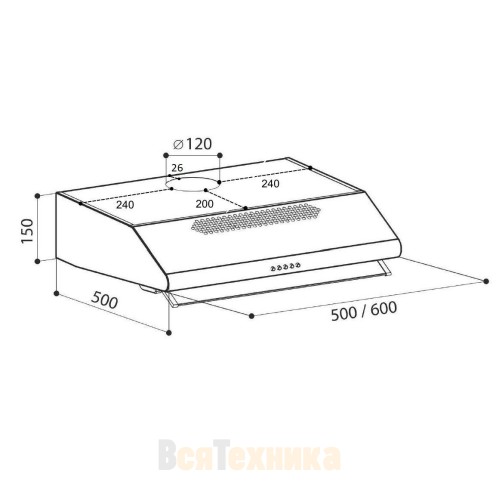 Вытяжка кухонная LEX Simple 600 Inox