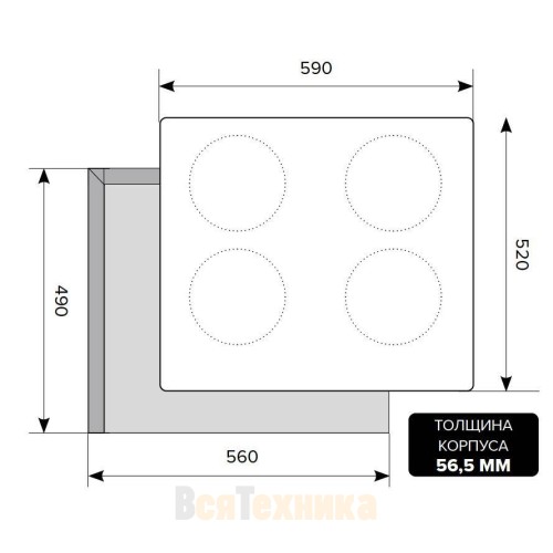 Варочная панель LEX EVI 640-2 WH