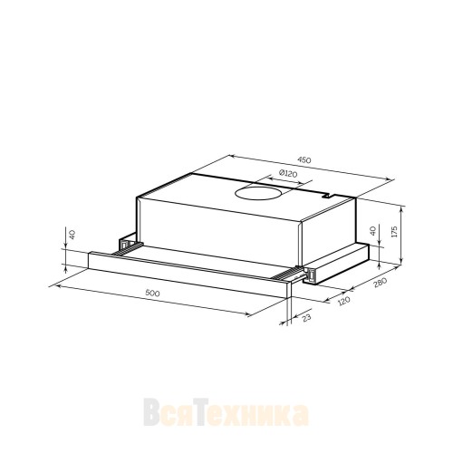 Вытяжка LEX HONVER G 500 WHITE