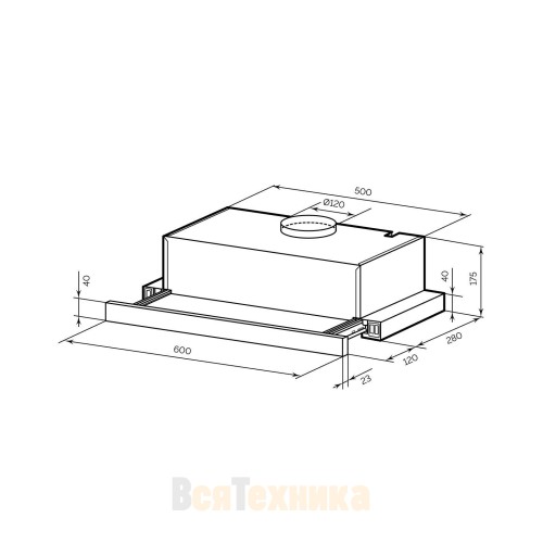 Вытяжка LEX HONVER G 2M 600 WHITE
