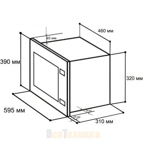 Встраиваемая микроволновая печьLEX BIMO 20.01 IV