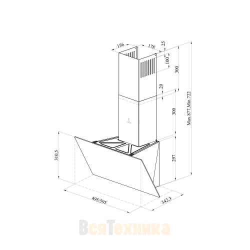 Вытяжка LEX Meta GS 600 Black