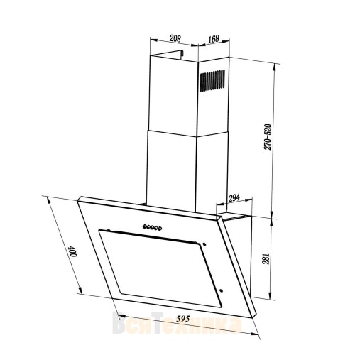 Вытяжка кухонная LEX Mika 600 White
