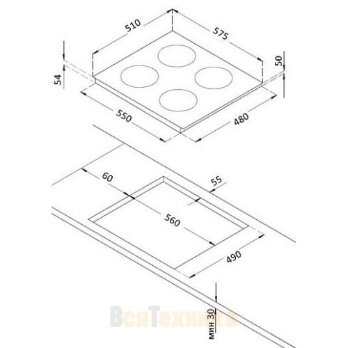 Варочная поверхность Korting HI 64021 B