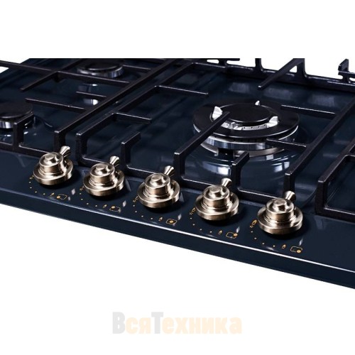 Газовая варочная панель Kuppersberg FV9TGRZ ANT Silver