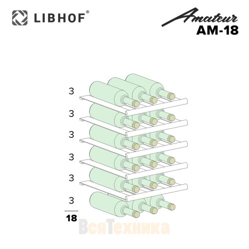 Винный шкаф Libhof Amateur AM-18 Black