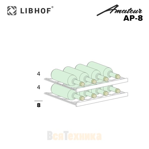 Винный шкаф Libhof Amateur AP-8 Black