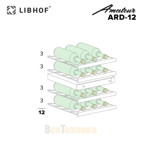 Винный шкаф Libhof Amateur ARD-12 Black