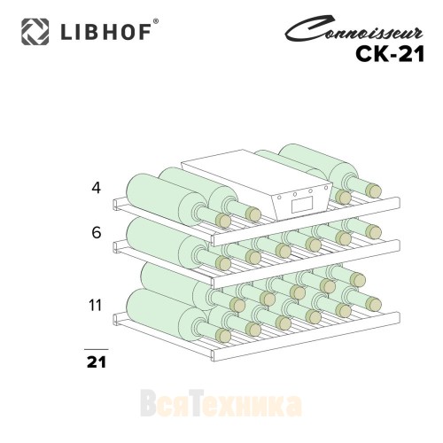 Встраиваемый винный шкаф Libhof Connoisseur CK-21 Black