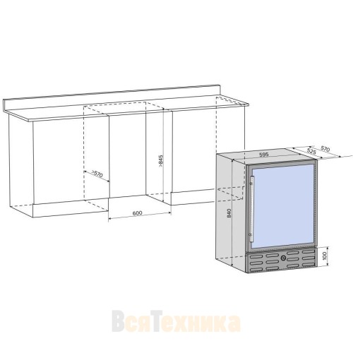 Встраиваемый винный шкаф Libhof Connoisseur CTD-46 Silver