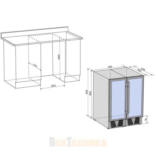 Встраиваемый винный шкаф Libhof Connoisseur CXD-38 Black