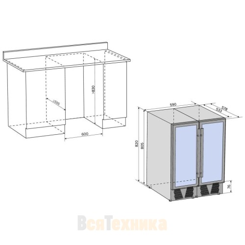 Встраиваемый винный шкаф Libhof Connoisseur CXD-38 Silver
