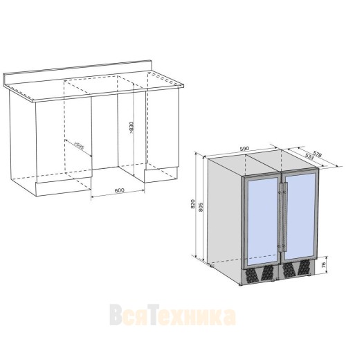 Встраиваемый винный шкаф Libhof Connoisseur CXD-38 White