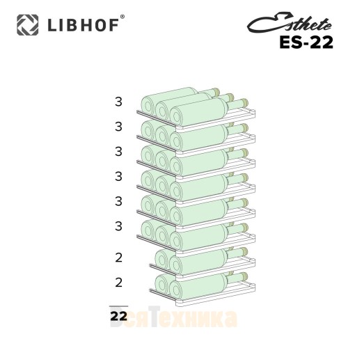 Винный шкаф Libhof Esthete ES-22 White