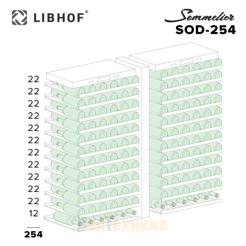 Винный шкаф Libhof Sommelier SOD-254 Silver