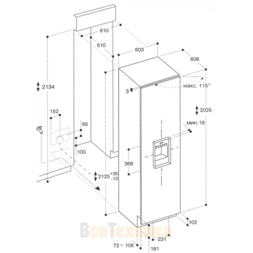 Встраиваемый морозильный шкаф Gaggenau RF 463-300