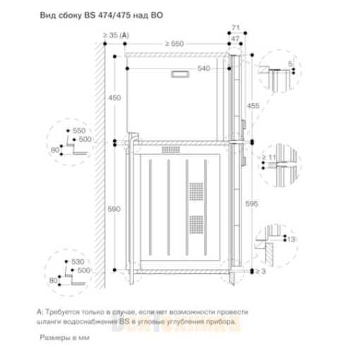 Комбинированный духовой шкаф-пароконвектомат Gaggenau BS471112