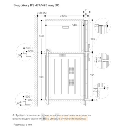 Комбинированный духовой шкаф-пароконвектомат Gaggenau BS474112