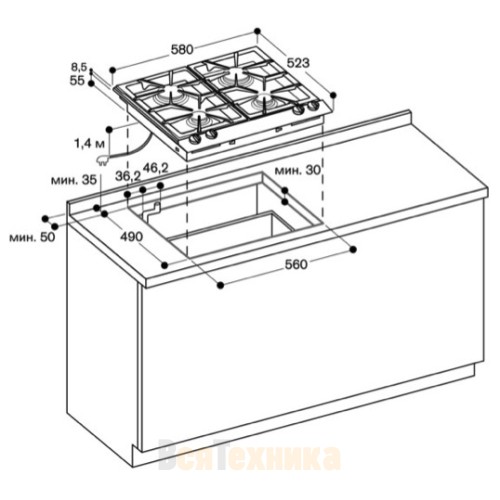 Варочная панель Gaggenau VG 264-234