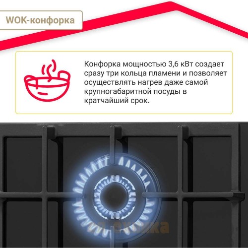 Газовая варочная панель Simfer H45L35B516