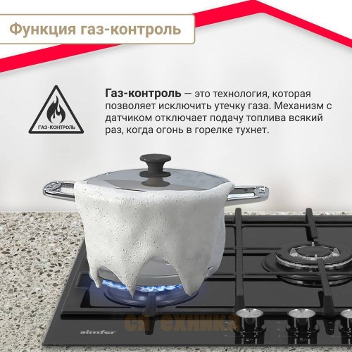 Газовая варочная панель Simfer H45L35B516
