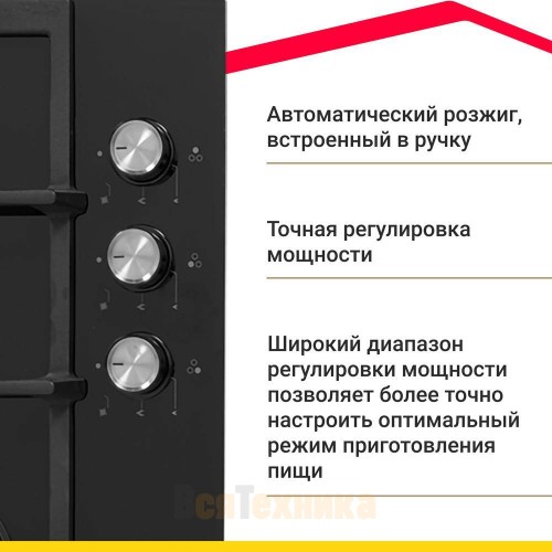 Газовая варочная панель Simfer H45L35B516