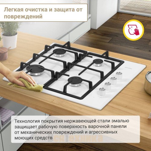 Газовая варочная панель Simfer H60Q40W416