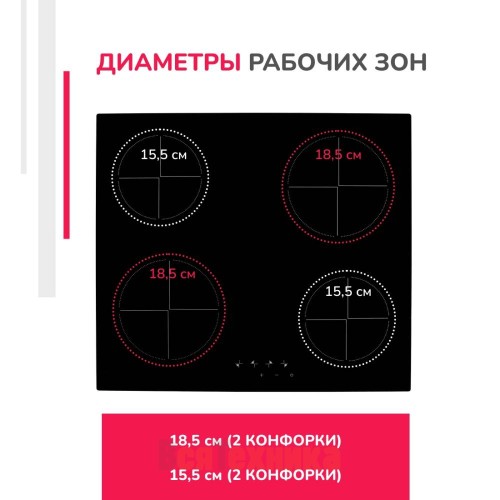 Электрическая варочная панель Simfer H60D14B155