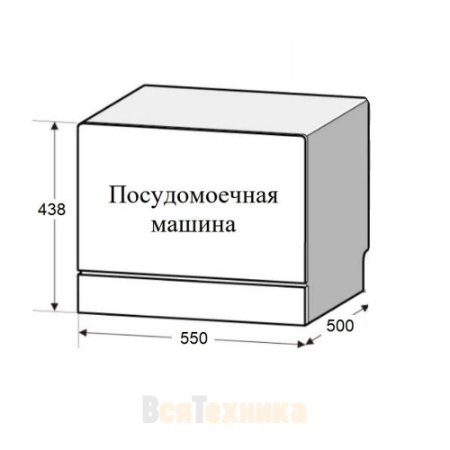 Настольная посудомоечная машина Weissgauff TDW 4106 Led